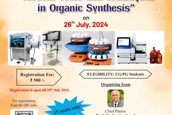 poster for One-Day Workshop on Modern Tools and Techniques in Organic Synthesis